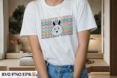 Retro Easter Vibes SVG Easter SVG T-shirt Design, Easter PNG Product Image 3