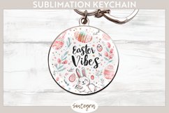 Easter Vibes v2 Round Keychain Sublimation Product Image 1