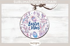 Easter Vibes v3 Round Keychain Sublimation Product Image 1