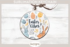 Easter Vibes v4 Round Keychain Sublimation Product Image 1