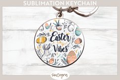 Easter Vibes v5 Round Keychain Sublimation Product Image 1