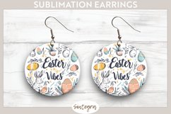 Easter Vibes v5 Round Earrings Sublimation Product Image 1
