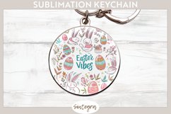 Easter Vibes v6 Round Keychain Sublimation Product Image 1