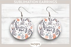 Easter Vibes v7 Round Earrings Sublimation Product Image 1
