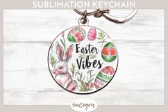 Easter Vibes v8 Round Keychain Sublimation Product Image 1