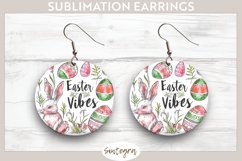 Easter Vibes v8 Round Earrings Sublimation Product Image 1
