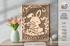 3D Easter Wall Sign Laser Cut. Easter Wall Decor SVG Product Image 1