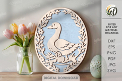 3D Easter Wall Sign Laser Cut. Easter Wall Decor SVG Product Image 1