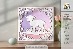 3D Easter Wall Sign Laser Cut. Easter Wall Decor SVG Product Image 1