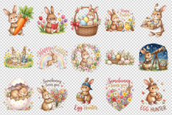 Easter clipart printable sublimation bundle png Product Image 3