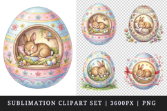Easter clipart printable sublimation design png Product Image 1
