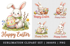 Easter clipart printable sublimation design png Product Image 1