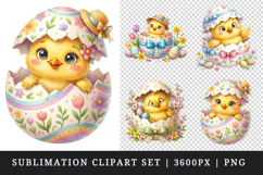 Easter clipart printable sublimation design png Product Image 1