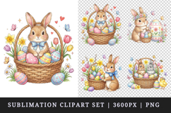 Easter clipart printable sublimation design png Product Image 1
