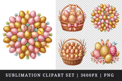 Easter clipart printable sublimation design png Product Image 1