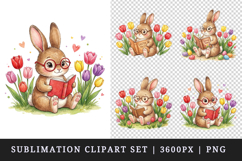 Easter clipart printable sublimation design png Product Image 1