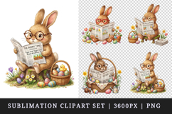 Easter clipart printable sublimation design png Product Image 1