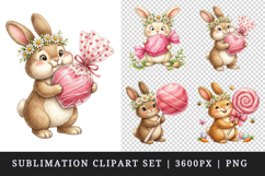 Easter clipart printable sublimation design png Product Image 1