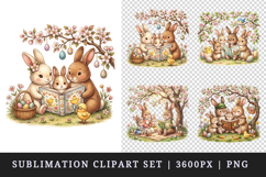 Easter clipart printable sublimation design png Product Image 1