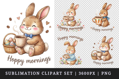 Easter clipart printable sublimation design png Product Image 1