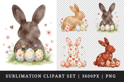 Easter clipart printable sublimation design png Product Image 1