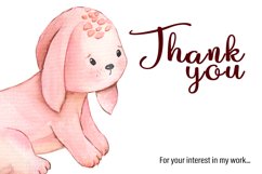 Happy Easter. Bunny Watercolor Elements clipArt Product Image 7