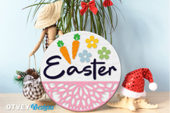 Easter Welcome Round Sign Lasercut Product Image 2