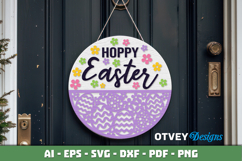 Easter Welcome Round Sign Lasercut Product Image 1