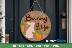 Easter Welcome Round Sign Lasercut Product Image 1