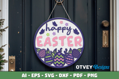 Easter Welcome Round Sign Lasercut Product Image 3
