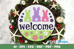Easter Welcome Round Sign Lasercut Product Image 2