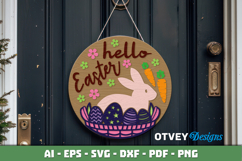 Easter Welcome Round Sign Lasercut Product Image 3