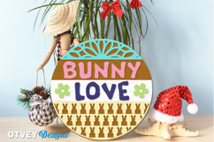 Easter Welcome Round Sign Lasercut Product Image 1