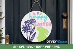 Easter Welcome Round Sign Lasercut Product Image 3