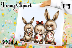 Easter Whimsical Bunny design Sublimation | Easter clipart Product Image 1