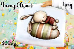 Easter Whimsical Bunny design Sublimation | Easter clipart Product Image 1