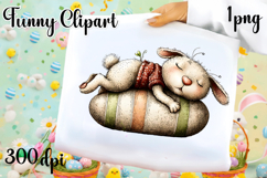 Easter Whimsical Bunny design Sublimation | Easter clipart Product Image 1
