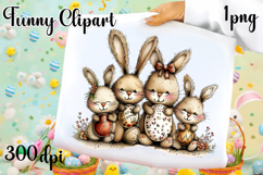 Easter Whimsical Bunny design Sublimation | Easter clipart Product Image 1