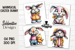 Easter Whimsical Bunny Clipart Product Image 1