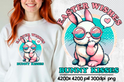 Bunny kisses easter wishes, Easter bunny png Product Image 1