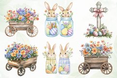 Easter With Spring Flowers Clipart Product Image 6