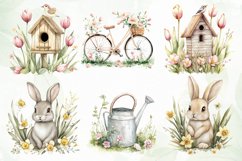 Easter With Spring Flowers Clipart Product Image 4