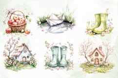 Easter With Spring Flowers Clipart Product Image 3