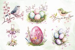 Easter With Spring Flowers Clipart Product Image 2