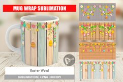 Mug Wrap Design Easter Wood Product Image 1