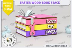 Easter Boxes Laser Cut Bundle. Easter Stacked Books SVG Product Image 6