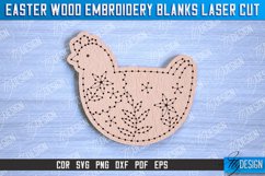 Easter Wood Embroidery Blanks | Laser Cut Design | CNC File Product Image 1