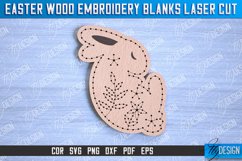 Easter Wood Embroidery Blanks | Laser Cut Design | CNC File Product Image 1