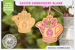 3D Spring Ornament Laser Cut. Embroidery Blanks SVG Product Image 1