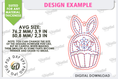 3D Easter Egg Ornament Laser Cut. Embroidery Blanks SVG Product Image 2